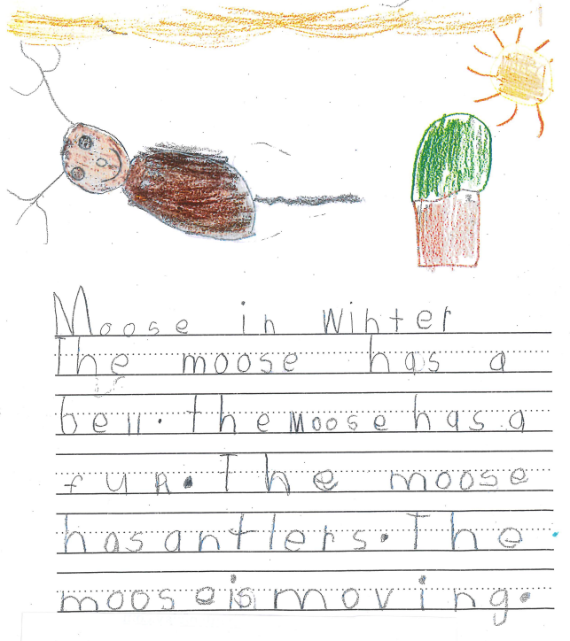 gr 1 moose writing